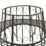 Garden Half Round Tree Bench 160 cm Steel - 45-Degree Angle