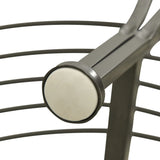Garden Half Round Tree Bench 160 cm Steel - Rear View