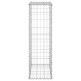 Gabion Wall with Covers Galvanised Steel 60x30x100 cm - 45-Degree Angle