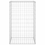 Gabion Wall with Covers Galvanised Steel 60x50x100 cm - Top-Down View