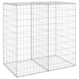 Gabion Wall with Covers Galvanised Steel 100x60x100 cm - Front View