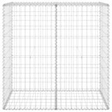 Gabion Wall with Covers Galvanised Steel 100x60x100 cm - Top-Down View