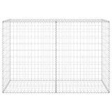 Gabion Wall with Covers Galvanised Steel 150x60x100 cm - Top-Down View
