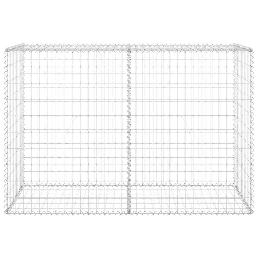 Gabion Wall with Covers Galvanised Steel 150x60x100 cm