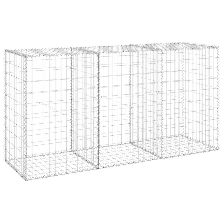 Gabion Wall with Covers Galvanised Steel 200x60x100 cm
