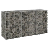 Gabion Wall with Covers Galvanised Steel 200x60x100 cm - Top-Down View