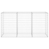 Gabion Wall with Covers Galvanised Steel 200x60x100 cm - 45-Degree Angle
