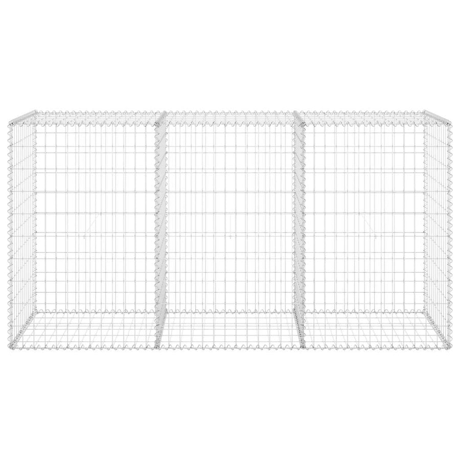Gabion Wall with Covers Galvanised Steel 200x60x100 cm