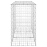 Gabion Wall with Covers Galvanised Steel 200x60x100 cm - Rear View