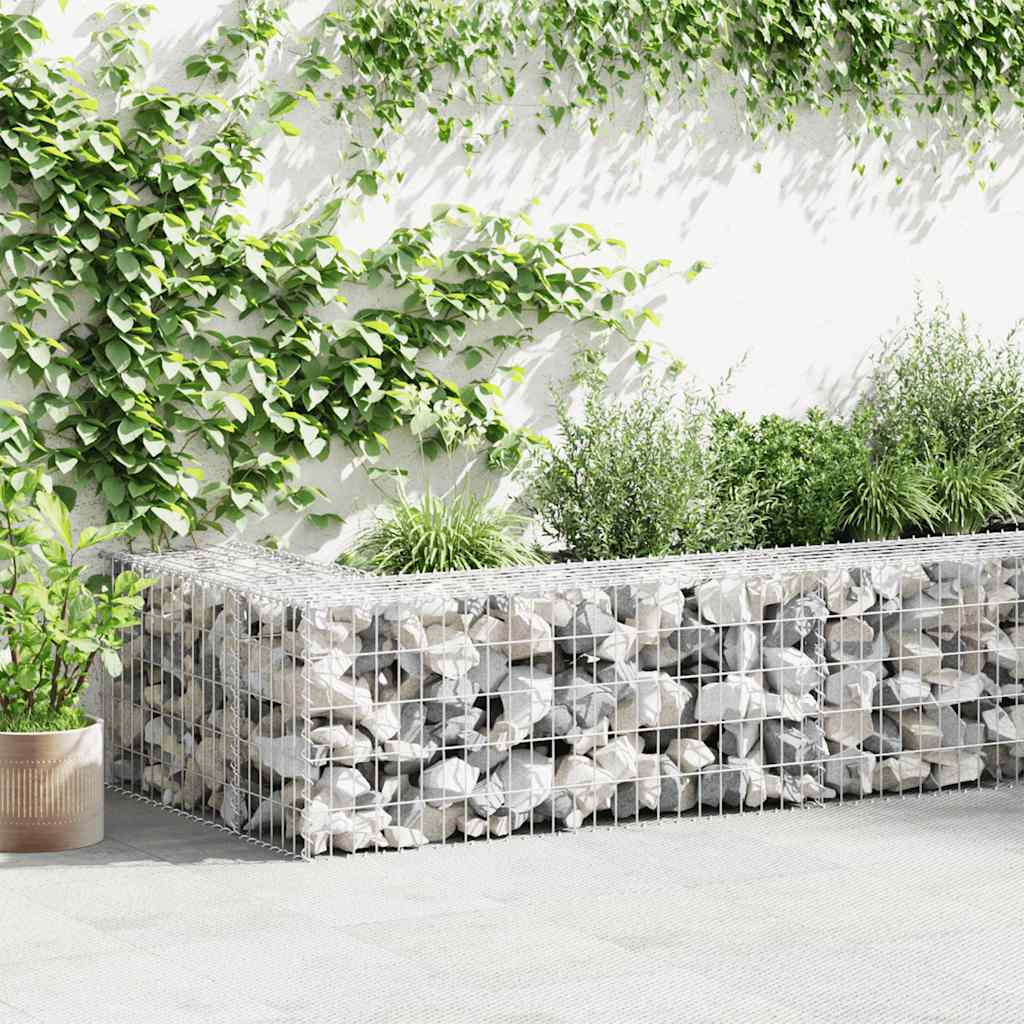 Gabion Wall with Covers Galvanised Steel 900x30x50 cm