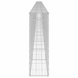 Gabion Wall with Covers Galvanised Steel 900x30x100 cm - 45-Degree Angle