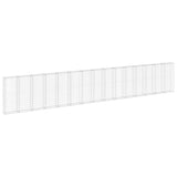 Gabion Wall with Covers Galvanised Steel 900x30x150 cm - Front View