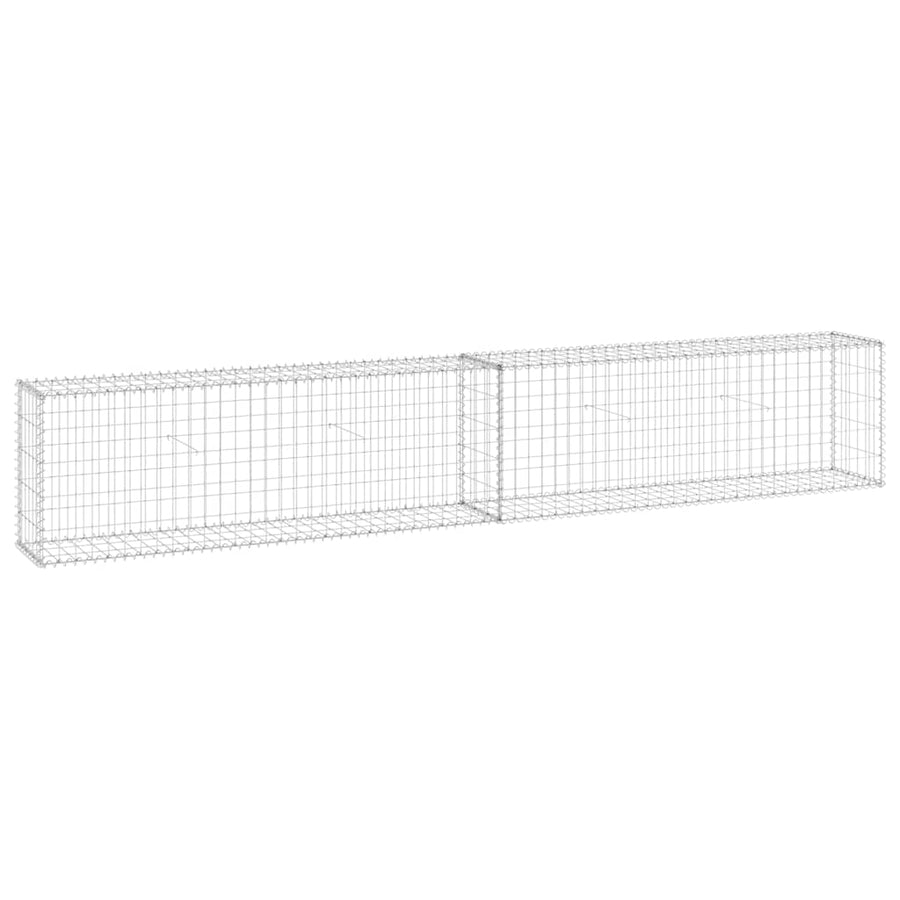 Gabion Wall with Covers Galvanised Steel 300x30x50 cm