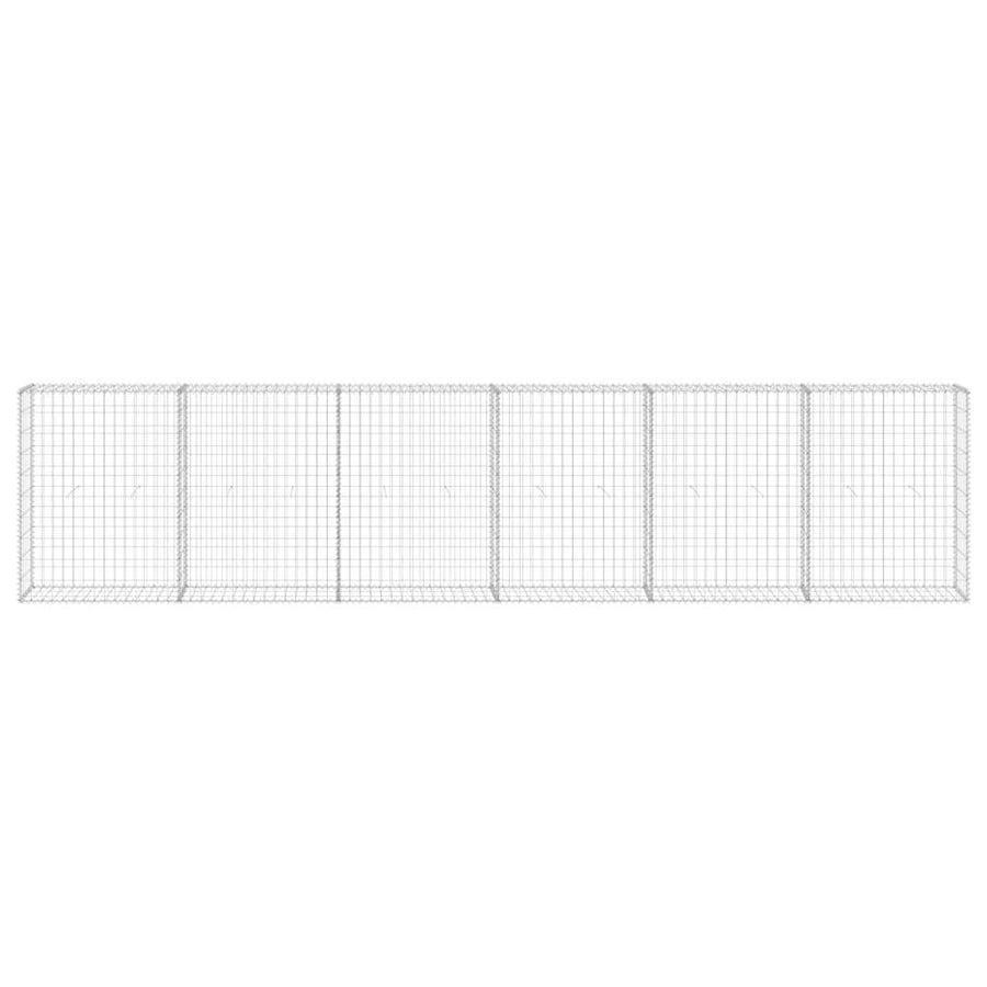 Gabion Wall with Covers Galvanised Steel 300x30x100 cm