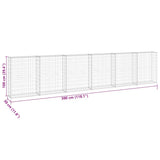 Gabion Wall with Covers Galvanised Steel 300x30x100 cm - Close-Up Angle