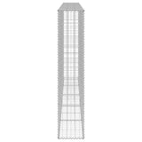 Gabion Wall with Covers Galvanised Steel 300x30x150 cm - Top-Down View