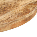 Bistro Table Round Ø50x75 cm Rough Mango Wood - Top-Down View