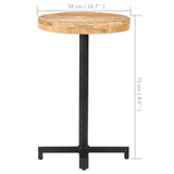 Bistro Table Round Ø50x75 cm Rough Mango Wood - Rear View