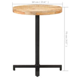 Bistro Table Round ?0x75 cm Rough Mango Wood