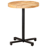 Bistro Table Round Ø60x75 cm Rough Mango Wood - Close-Up Angle