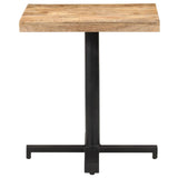 Bistro Table Square 70x70x75 cm Rough Mango Wood - Front View