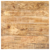 Bistro Table Square 70x70x75 cm Rough Mango Wood - Side View