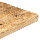 Bistro Table Square 70x70x75 cm Rough Mango Wood - Top-Down View
