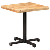 Bistro Table Square 70x70x75 cm Rough Mango Wood - Low Angle