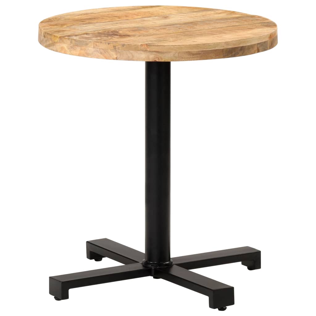 Bistro Table Round ?0x75 cm Rough Mango Wood