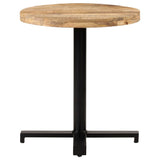 Bistro Table Round Ø70x75 cm Rough Mango Wood - Front View