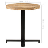 Bistro Table Round ?0x75 cm Rough Mango Wood