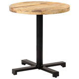 Bistro Table Round Ø70x75 cm Rough Mango Wood - Close-Up Angle