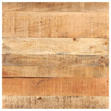 Bistro Table Square 80x80x75 cm Rough Mango Wood - Side View