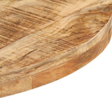 Bar Table Round Ø50x110 cm Rough Mango Wood - Top-Down View