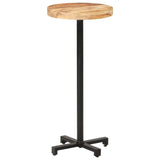 Bar Table Round Ø50x110 cm Rough Mango Wood - Low Angle