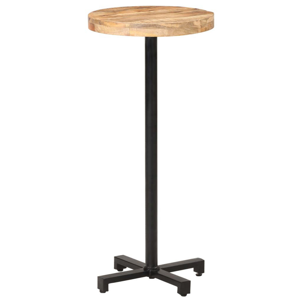 Bar Table Round Ø50x110 cm Rough Mango Wood