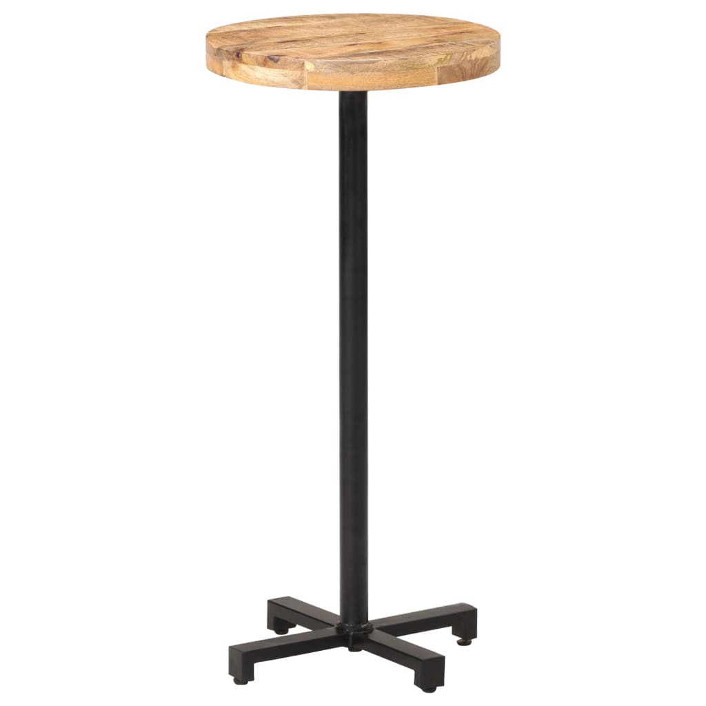 Bar Table Round Ø50x110 cm Rough Mango Wood