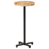 Bar Table Round Ø50x110 cm Rough Mango Wood - Extra Image