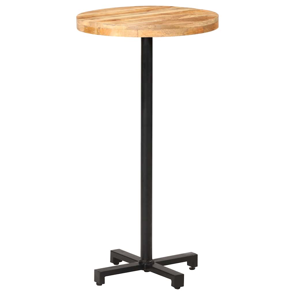 Bar Table Round Ø60x110 cm Rough Mango Wood