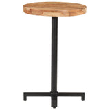 Bistro Table Round Ø50x75 cm Solid Acacia Wood - Front View