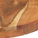 Bistro Table Round Ø50x75 cm Solid Acacia Wood - Top-Down View