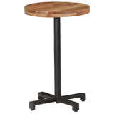 Bistro Table Round Ø50x75 cm Solid Acacia Wood - Close-Up Angle