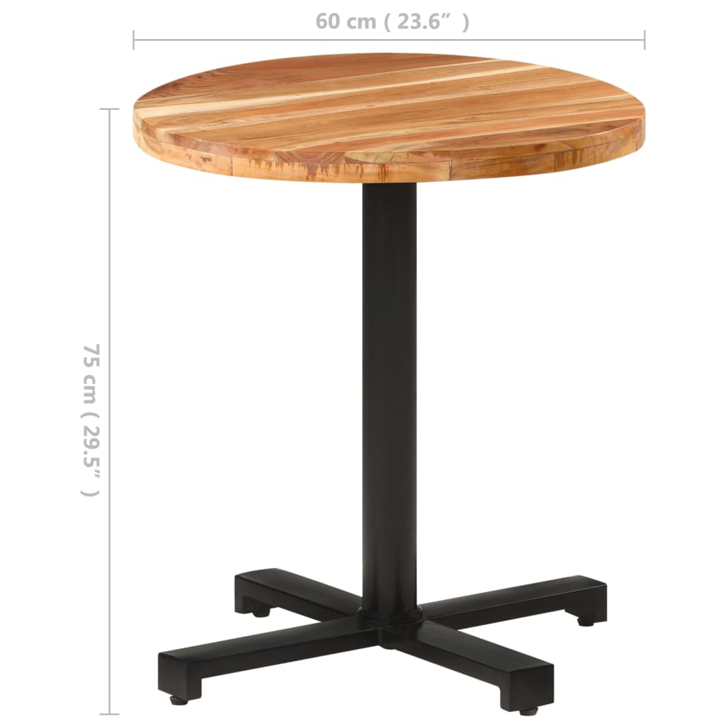 Bistro Table Round ?0x75 cm Solid Acacia Wood