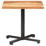 Bistro Table Square 80x80x75 cm Solid Acacia Wood - Front View