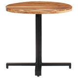 Bistro Table Round Ø80x75 cm Solid Acacia Wood - Front View