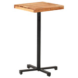 Bar Table Square 50x50x110 cm Solid Acacia Wood - Close-Up Angle