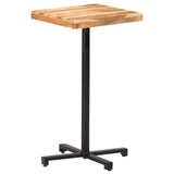 Bar Table Square 50x50x110 cm Solid Acacia Wood - Low Angle