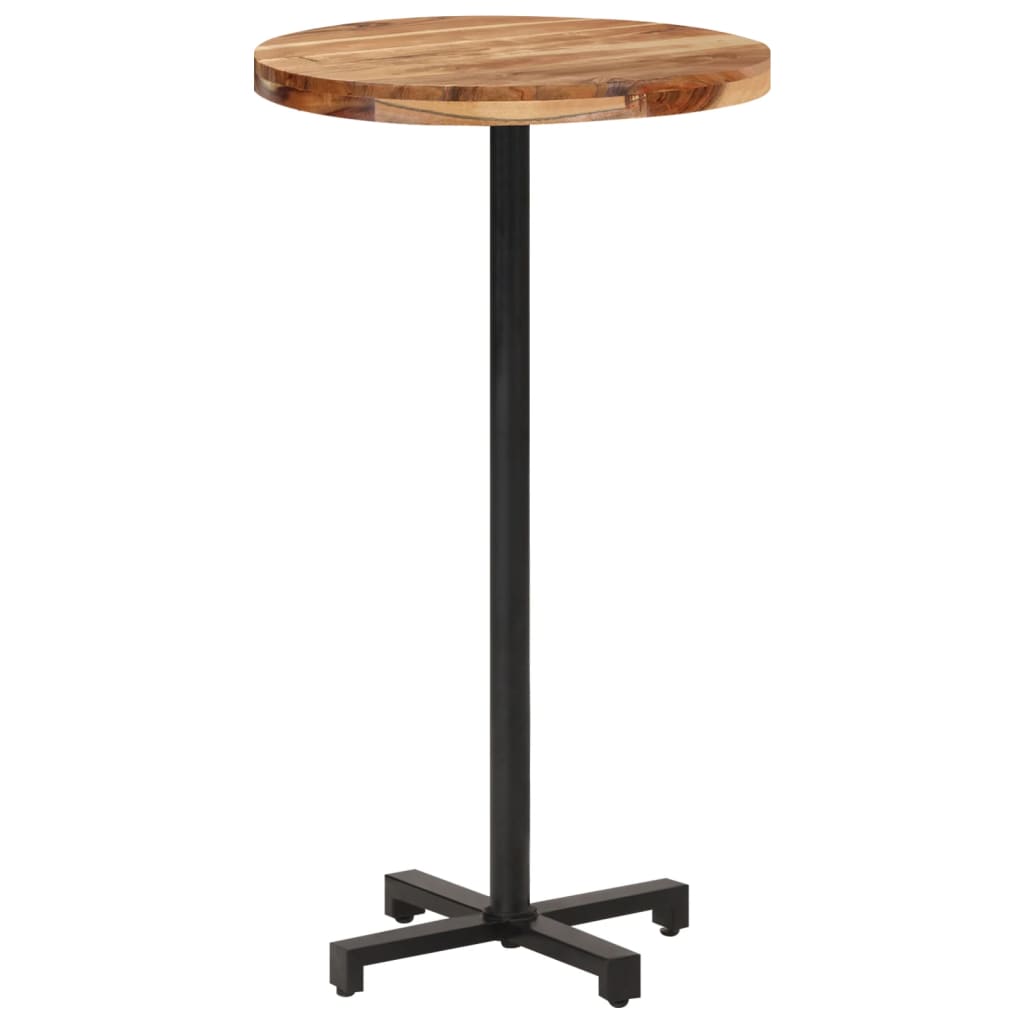Bar Table Round Ø60x110 cm Solid Acacia Wood