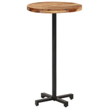 Bar Table Round Ø60x110 cm Solid Acacia Wood - Close-Up Angle