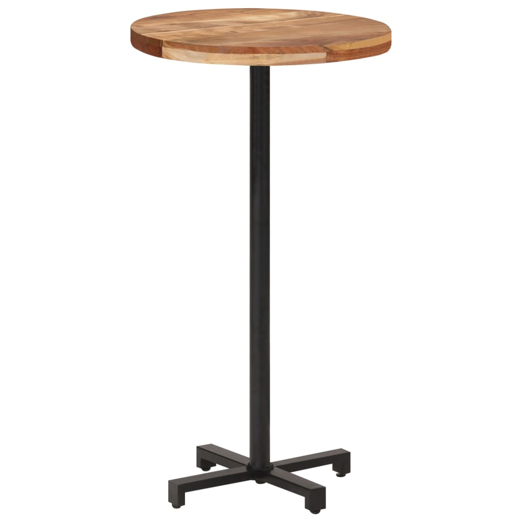 Bar Table Round Ø60x110 cm Solid Acacia Wood